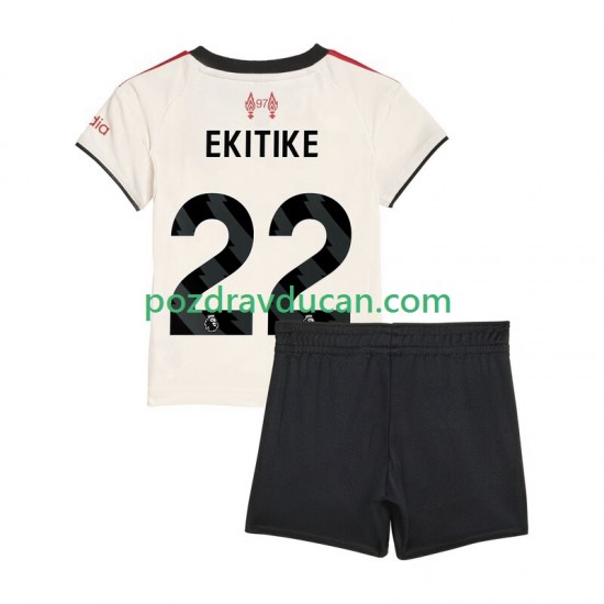 Nogometni Dresovi Liverpool Hugo Ekitike 22 Dječji Gostujući dres 2025-2026 Kratkih Rukava