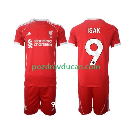 Nogometni Dresovi Liverpool ISAK 9 Dječji Domaći dres 2025-2026 Kratkih Rukava