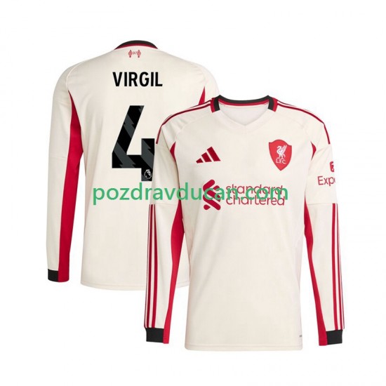 Nogometni Dresovi Liverpool Virgil van Dijk 4 Muški Gostujući dres 2025-2026 Dugi Rukav