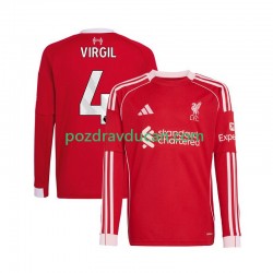 Nogometni Dresovi Liverpool Virgil van Dijk 4 Muški Domaći dres 2025-2026 Dugi Rukav