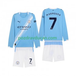 Nogometni Dresovi Manchester City Omar Marmoush 7 Dječji Domaći dres 2025-2026 Dugi Rukav