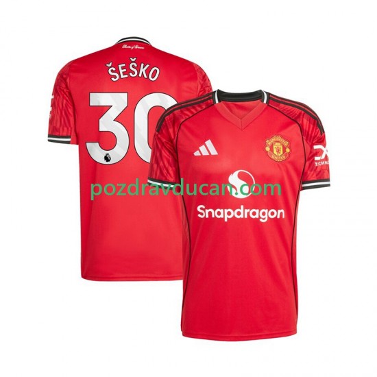 Nogometni Dresovi Manchester United Benjamin Sesko 30 Muški Domaći dres 2025-2026 Kratkih Rukava