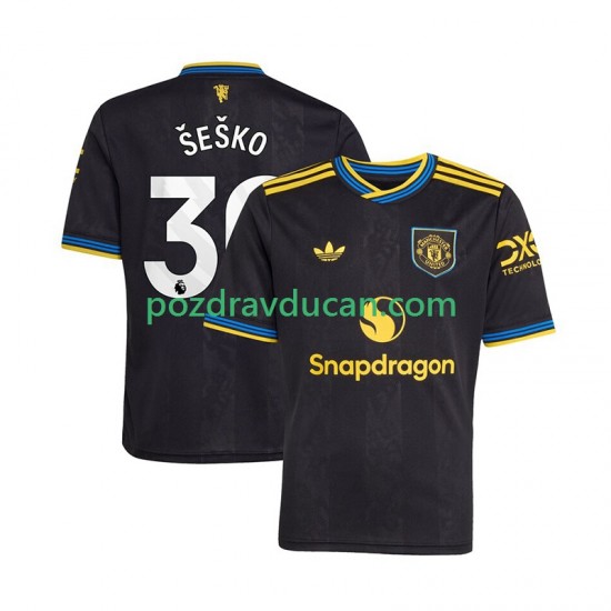 Nogometni Dresovi Manchester United Benjamin Sesko 30 Muški Treći dres 2025-2026 Kratkih Rukava