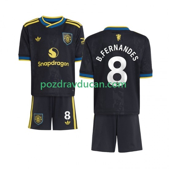 Nogometni Dresovi Manchester United Bruno Fernandes 8 Dječji Treći dres 2025-2026 Kratkih Rukava