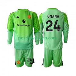 Nogometni Dresovi Manchester United Andre Onana 24 Vratar Dječji Četvrti dres 2025-2026 Dugi Rukav