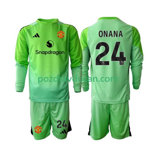 Nogometni Dresovi Manchester United Andre Onana 24 Vratar Dječji Četvrti dres 2025-2026 Dugi Rukav