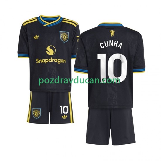 Nogometni Dresovi Manchester United Matheus Cunha 10 Dječji Treći dres 2025-2026 Kratkih Rukava