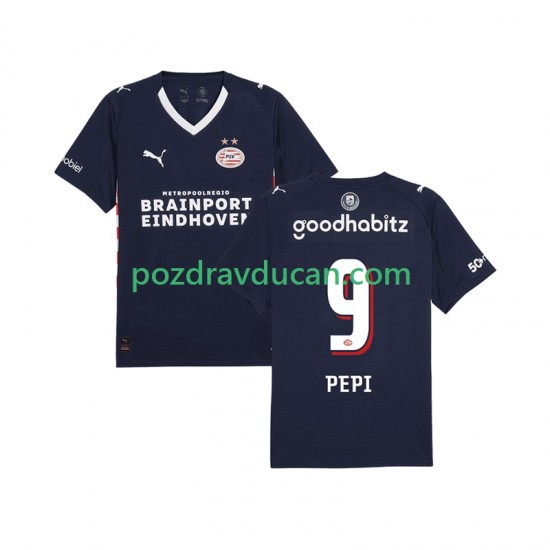 Nogometni Dresovi PSV Eindhoven Ricardo Pepi 9 Muški Gostujući dres 2025-2026 Kratkih Rukava