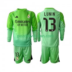 Nogometni Dresovi Real Madrid Andriy Lunin 13 Vratar Dječji Gostujući dres 2025-2026 Dugi Rukav