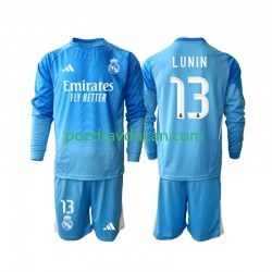 Nogometni Dresovi Real Madrid Andriy Lunin 13 Vratar Dječji Domaći dres 2025-2026 Dugi Rukav
