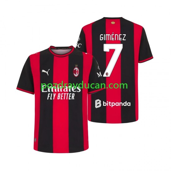 Nogometni Dresovi AC Milan Gimenez 7 Muški Domaći dres 2026-2027 Kratkih Rukava