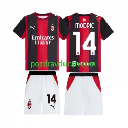 Nogometni Dresovi AC Milan Modrić Luka 14 Dječji Domaći dres 2026-2027 Kratkih Rukava