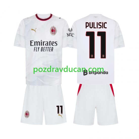Nogometni Dresovi AC Milan Pulisic 11 Dječji Gostujući dres 2026-2027 Kratkih Rukava