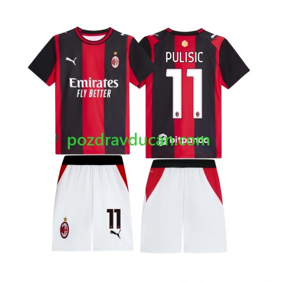 Nogometni Dresovi AC Milan Pulisic 11 Dječji Domaći dres 2026-2027 Kratkih Rukava