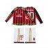 Nogometni Dresovi AC Milan RONALDINHO 80 2013 2014 Retro Dječji Domaći dres Dugi Rukav