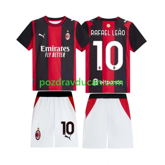 Nogometni Dresovi AC Milan Rafael Leao 10 Dječji Domaći dres 2026-2027 Kratkih Rukava