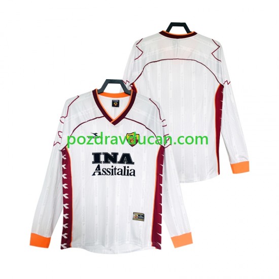 Nogometni Dresovi Roma 2000 Retro Muški Gostujući dres 1999 Dugi Rukav