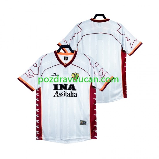 Nogometni Dresovi Roma 2000 Retro Muški Gostujući dres 1999 Kratkih Rukava