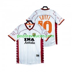 Nogometni Dresovi Roma Totti 10 2000 Retro Muški Gostujući dres 1999 Kratkih Rukava