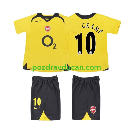 Nogometni Dresovi Arsenal BERGKAMP 10 2005 Retro Dječji Gostujući dres 2006 Kratkih Rukava