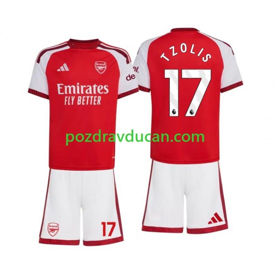 Nogometni Dresovi Arsenal Christos Tzolis 17 Dječji Domaći dres 2026-2027 Kratkih Rukava