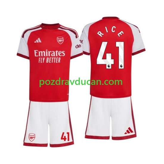 Nogometni Dresovi Arsenal Declan Rice 41 Dječji Domaći dres 2026-2027 Kratkih Rukava