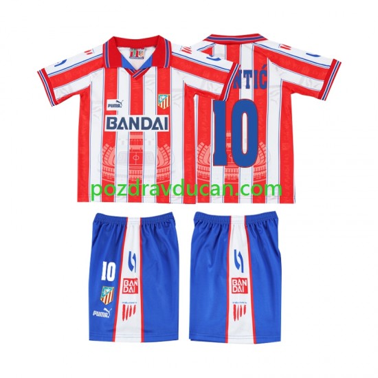 Nogometni Dresovi Atlético Madrid PANTIC 10 1996 1997 Retro Dječji Domaći dres Kratkih Rukava