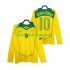 Nogometni Dresovi Brazil RONALDINHO 10 Retro Muški Domaći dres 2004 Dugi Rukav