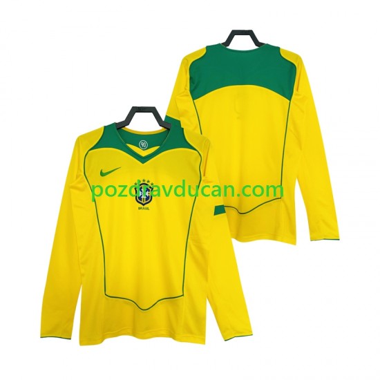 Nogometni Dresovi Brazil Retro Muški Domaći dres 2004 Dugi Rukav