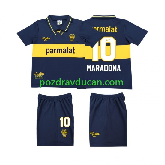 Nogometni Dresovi CA Boca Juniors MARADONA 10 1993 1995 Retro Dječji Domaći dres Kratkih Rukava