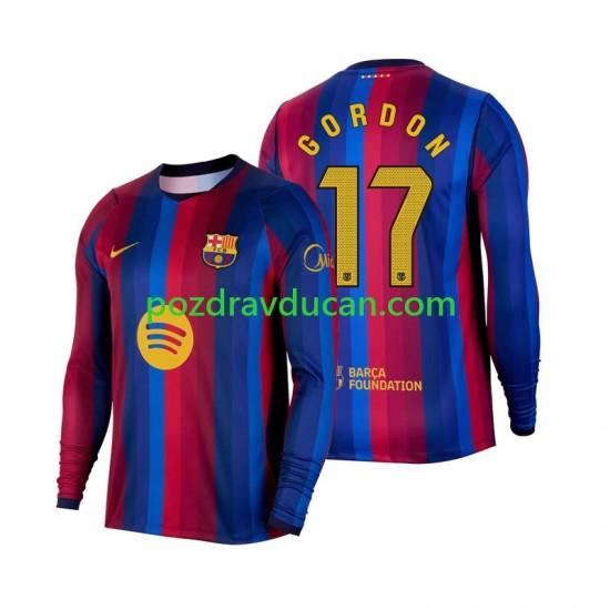 Nogometni Dresovi FC Barcelona Anthony Gordon 17 Muški Domaći dres 2026-2027 Dugi Rukav