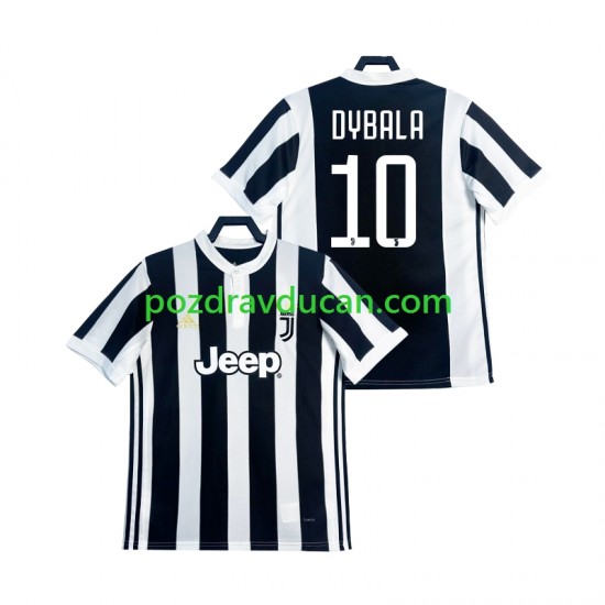 Nogometni Dresovi Juventus DYBALA 21 2017 2018 Retro Muški Domaći dres Kratkih Rukava