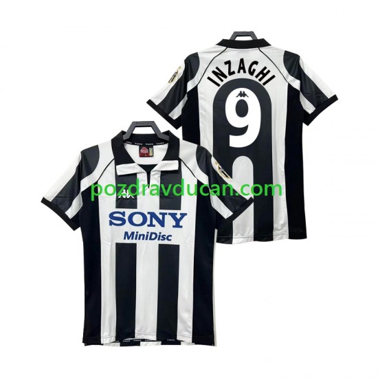Nogometni Dresovi Juventus INZAGHI 9 1997 Retro Muški Domaći dres 1998 Kratkih Rukava
