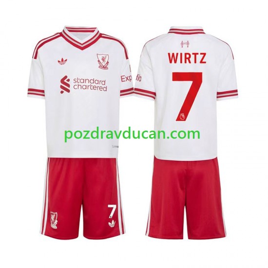 Nogometni Dresovi Liverpool Florian Wirtz 7 Dječji Gostujući dres 2026-2027 Kratkih Rukava