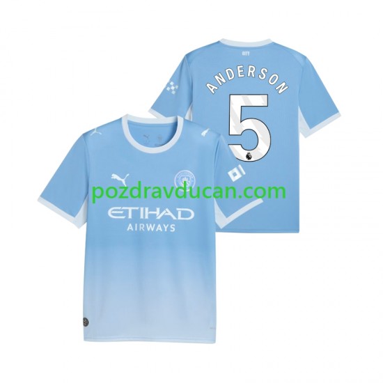 Nogometni Dresovi Manchester City Elliot Anderson 5 Muški Domaći dres 2026-2027 Kratkih Rukava
