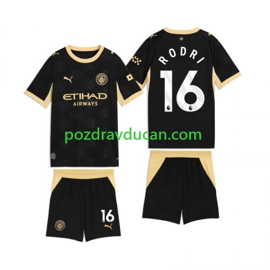 Nogometni Dresovi Manchester City Rodri 16 Dječji Gostujući dres 2026-2027 Kratkih Rukava