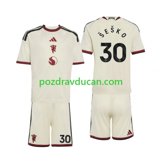 Nogometni Dresovi Manchester United Benjamin Sesko 30 Dječji Treći dres 2026-2027 Kratkih Rukava
