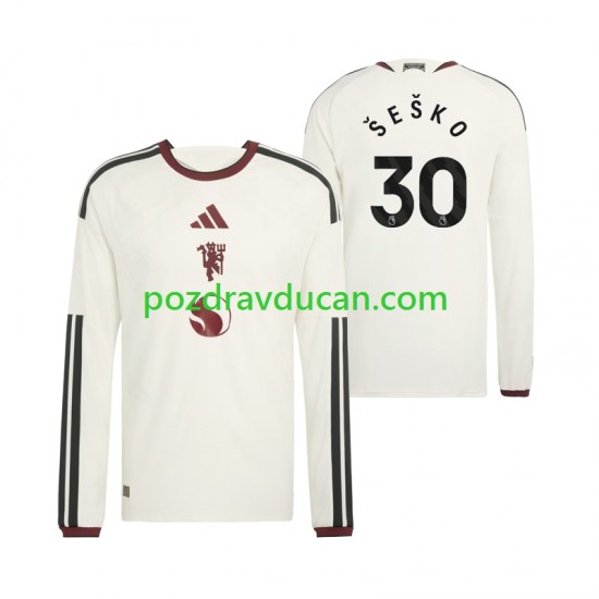 Nogometni Dresovi Manchester United Benjamin Sesko 30 Muški Treći dres 2026-2027 Dugi Rukav