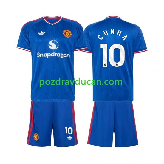 Nogometni Dresovi Manchester United Matheus Cunha 10 Dječji Gostujući dres 2026-2027 Kratkih Rukava