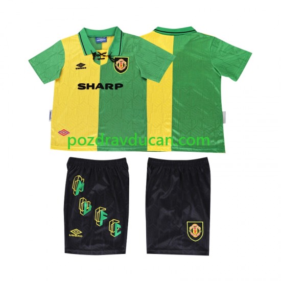 Nogometni Dresovi Manchester United 1992 Retro Dječji Treći dres 1994 Kratkih Rukava