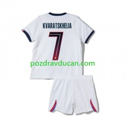 Nogometni Dresovi Paris Saint-Germain Khvicha Kvaratskhelia 7 Dječji Gostujući dres 2026-2027 Kratkih Rukava