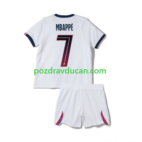Nogometni Dresovi Paris Saint-Germain Mbappé Kylian 7 Dječji Gostujući dres 2026-2027 Kratkih Rukava