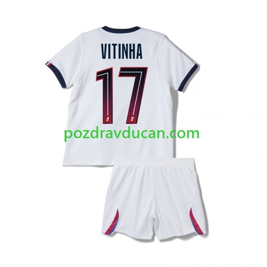 Nogometni Dresovi Paris Saint-Germain Vitinha 17 Dječji Gostujući dres 2026-2027 Kratkih Rukava