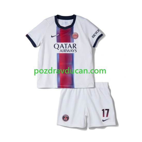 Nogometni Dresovi Paris Saint-Germain Vitinha 17 Dječji Gostujući dres 2026-2027 Kratkih Rukava
