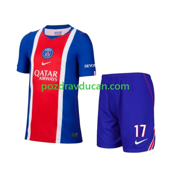 Nogometni Dresovi Paris Saint-Germain Vitinha 17 Dječji Domaći dres 2026-2027 Kratkih Rukava