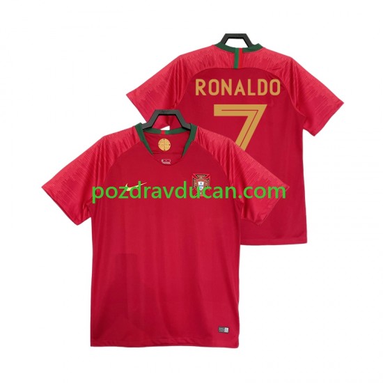 Nogometni Dresovi Portugal Cristiano Ronaldo 7 2018 Retro Muški Domaći dres Kratkih Rukava