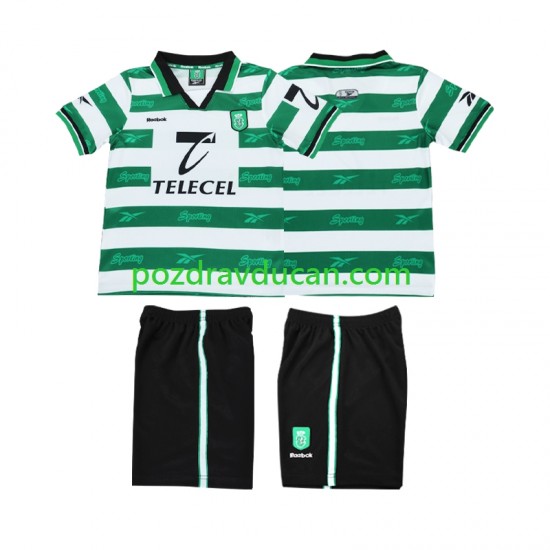 Nogometni Dresovi Sporting CP 2000 Retro Dječji Domaći dres 1999 Kratkih Rukava