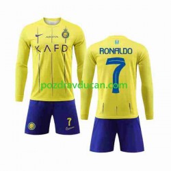 Nogometni Dresovi Al-Nassr Cristiano Ronaldo 7 Dječji Domaći dres 2023-2024 Dugi Rukav