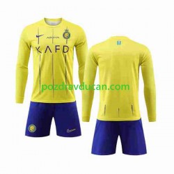 Nogometni Dresovi Al-Nassr Dječji Domaći dres 2023-2024 Dugi Rukav