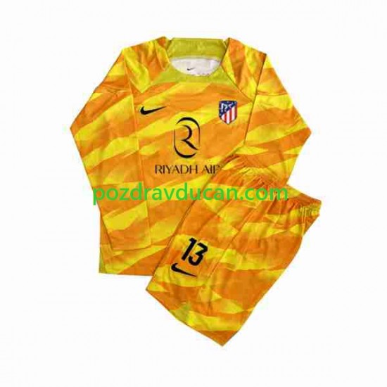 Nogometni Dresovi Atlético Madrid Jan Oblak 13 Orangecolor Vratar Dječji 2023-2024 Dugi Rukav